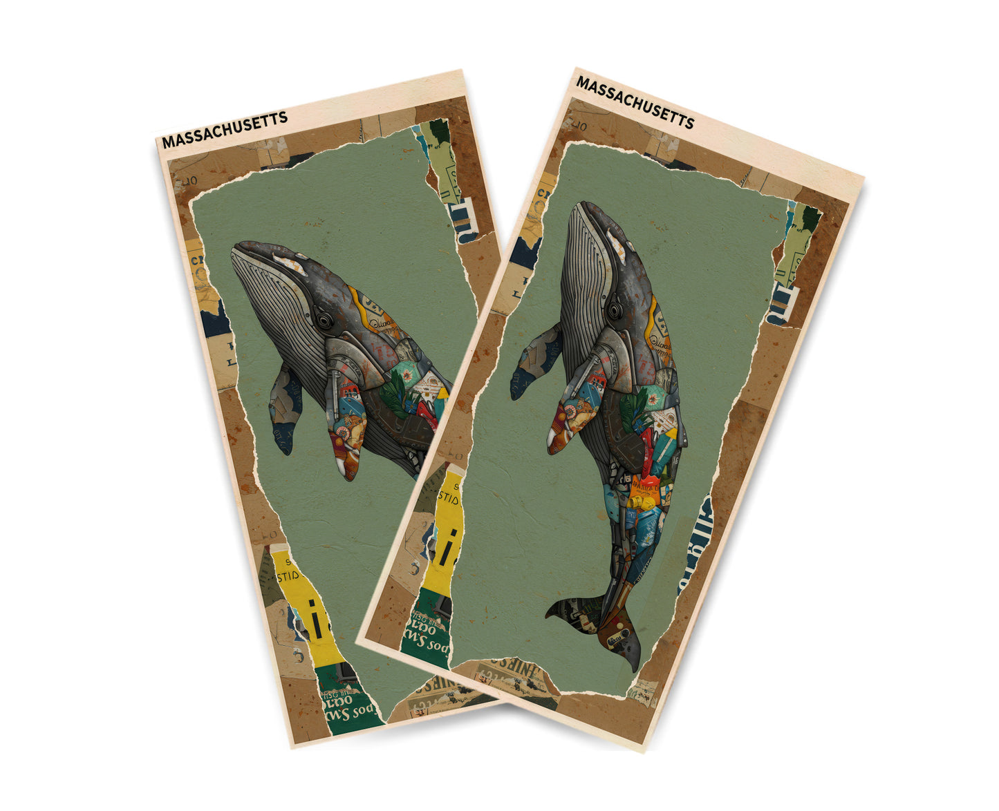 "Massachusetts - State Mixed Media" Cornhole Wrap