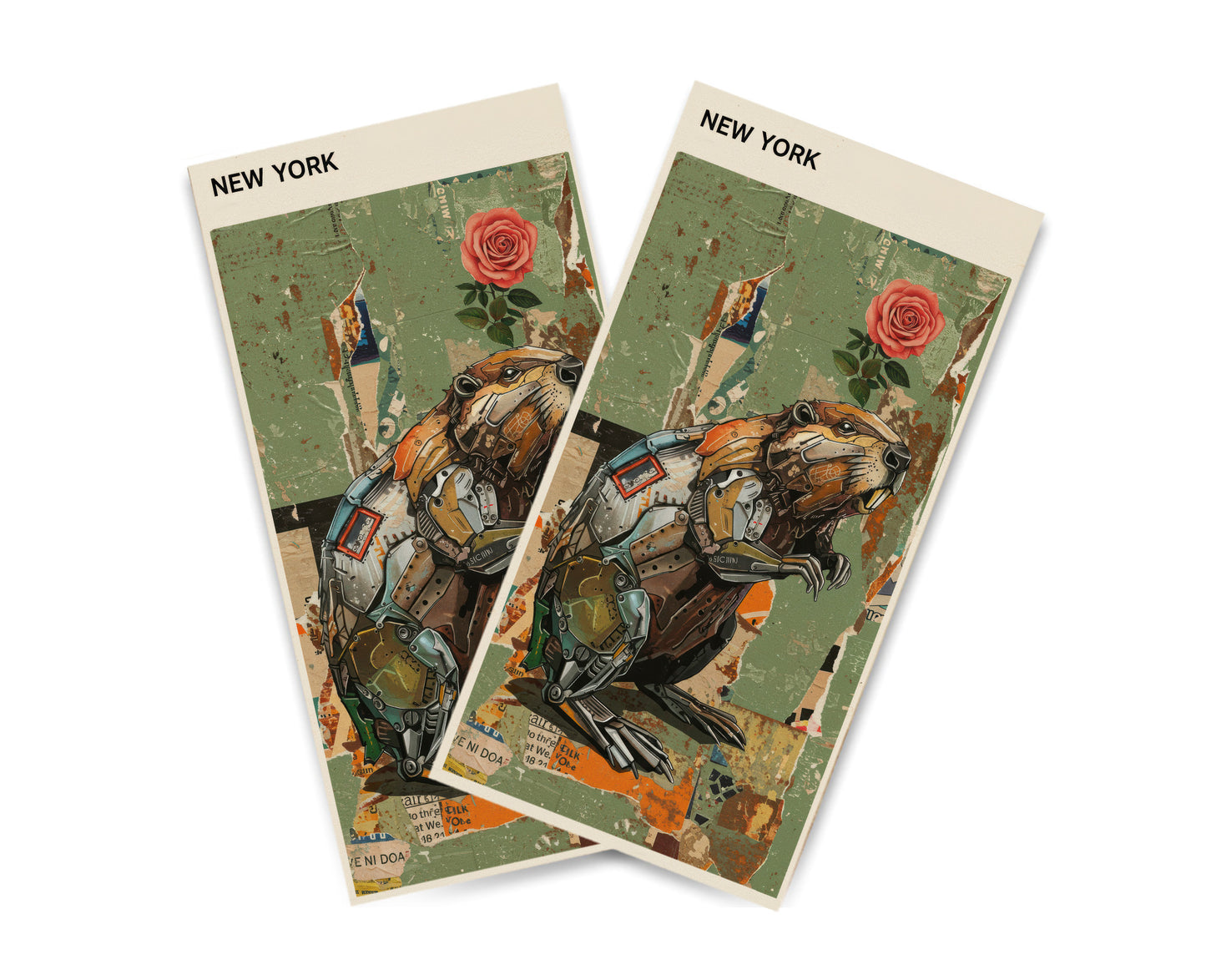 "New York - State Mixed Media" Cornhole Wrap