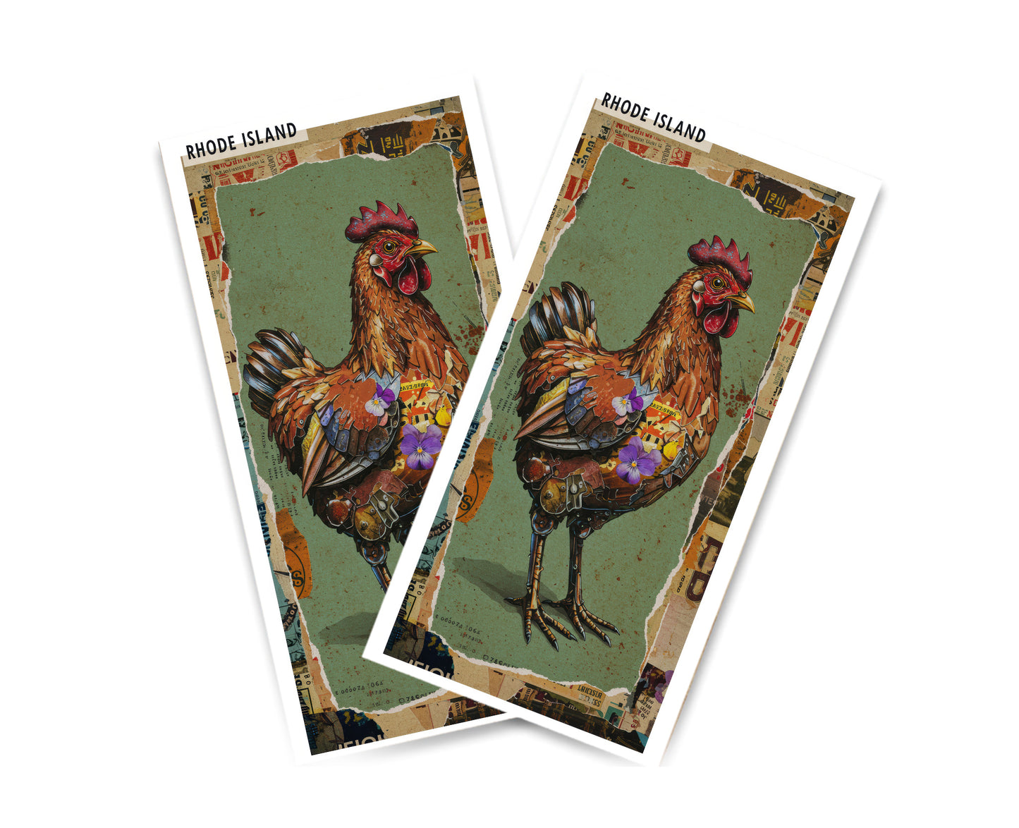 "Rhode Island - State Mixed Media" Cornhole Wrap