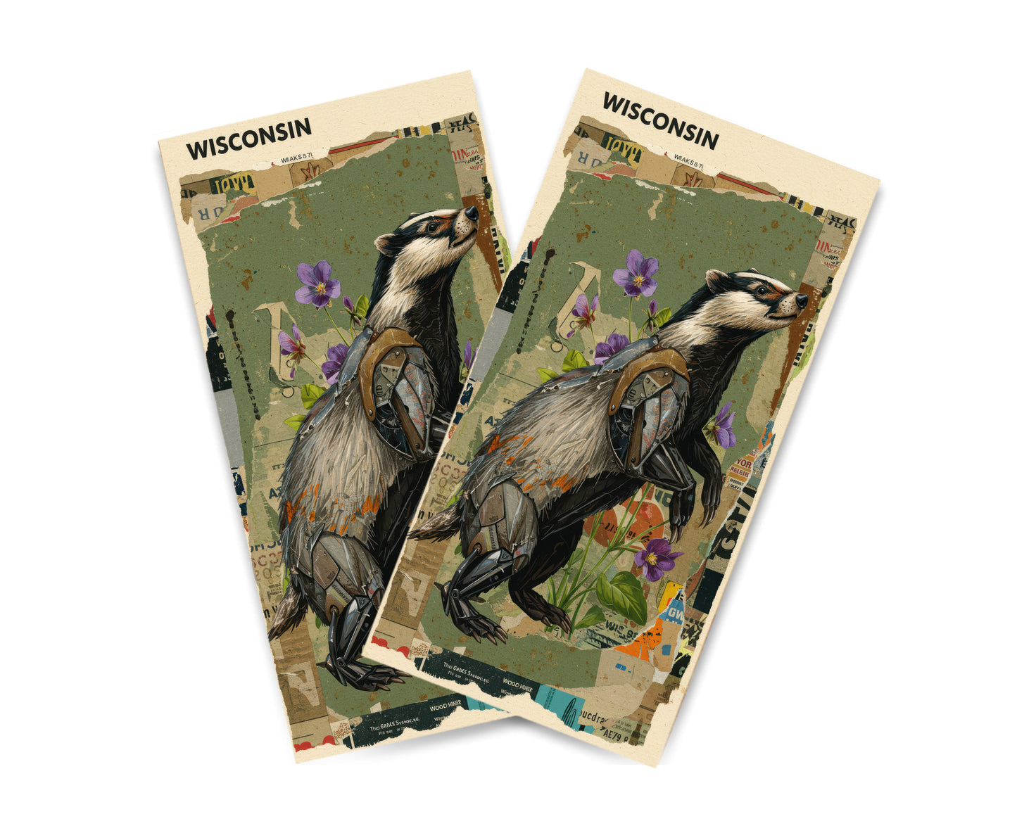 "Wisconsin - State Mixed Media" Cornhole Wrap