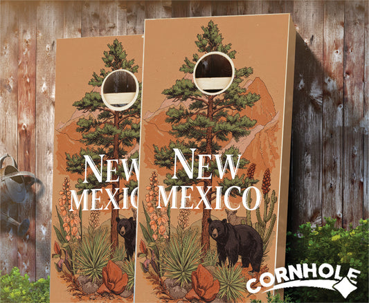"New Mexico - State Illustration Motif " Cornhole Boards