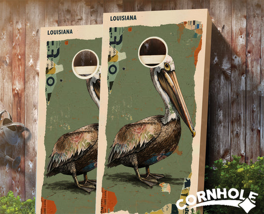 "Louisiana - State Mixed Media " Cornhole Boards