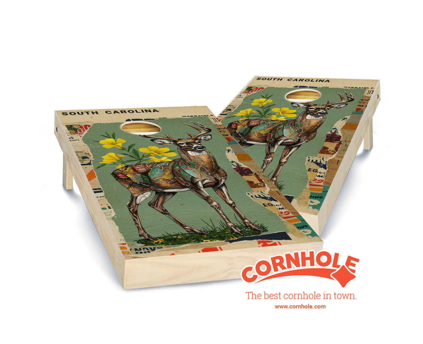 "South Carolina - State Mixed Media " Cornhole Boards