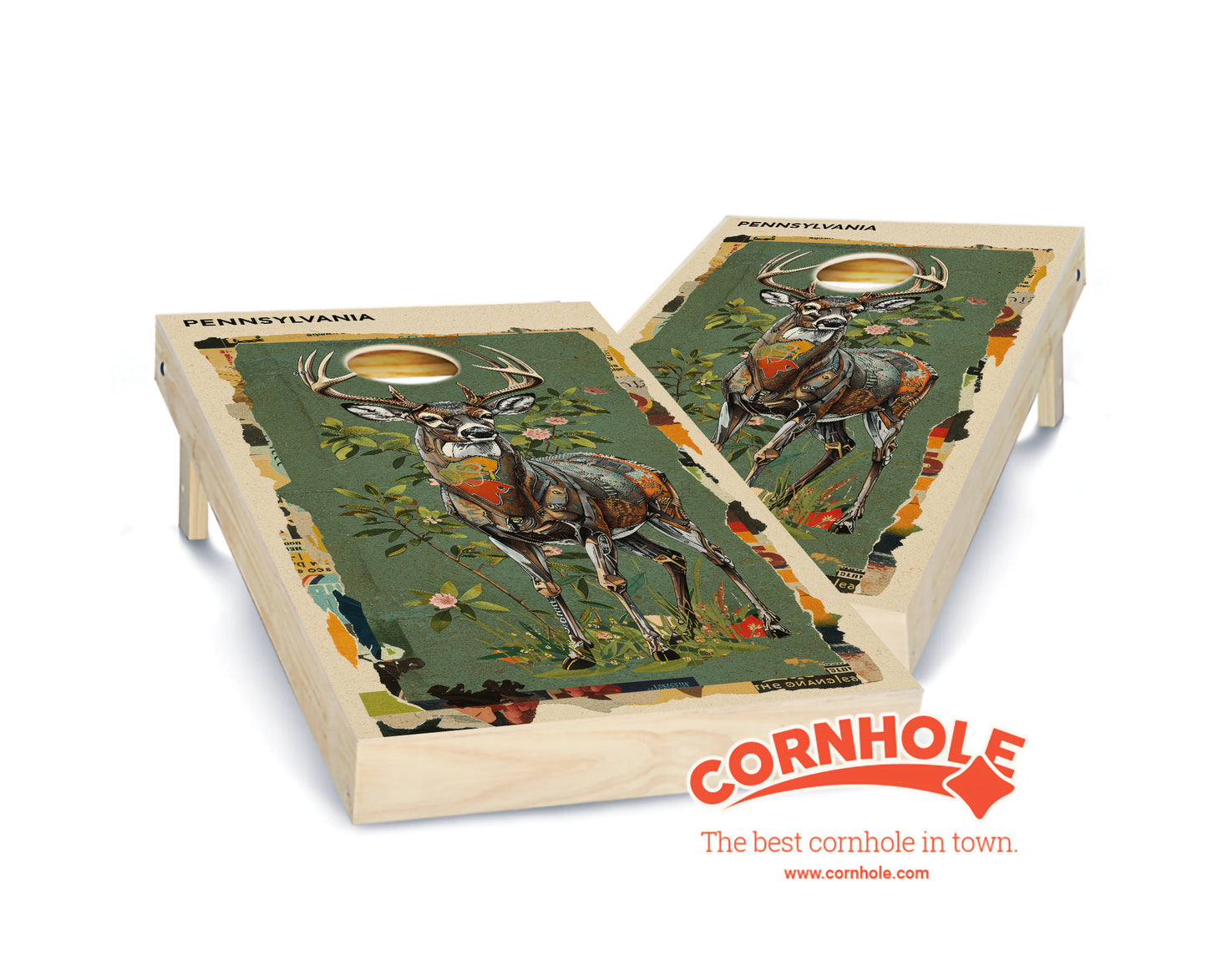 "Pennsylvania - State Mixed Media " Cornhole Boards
