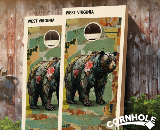 "West Virginia - State Mixed Media " Cornhole Boards
