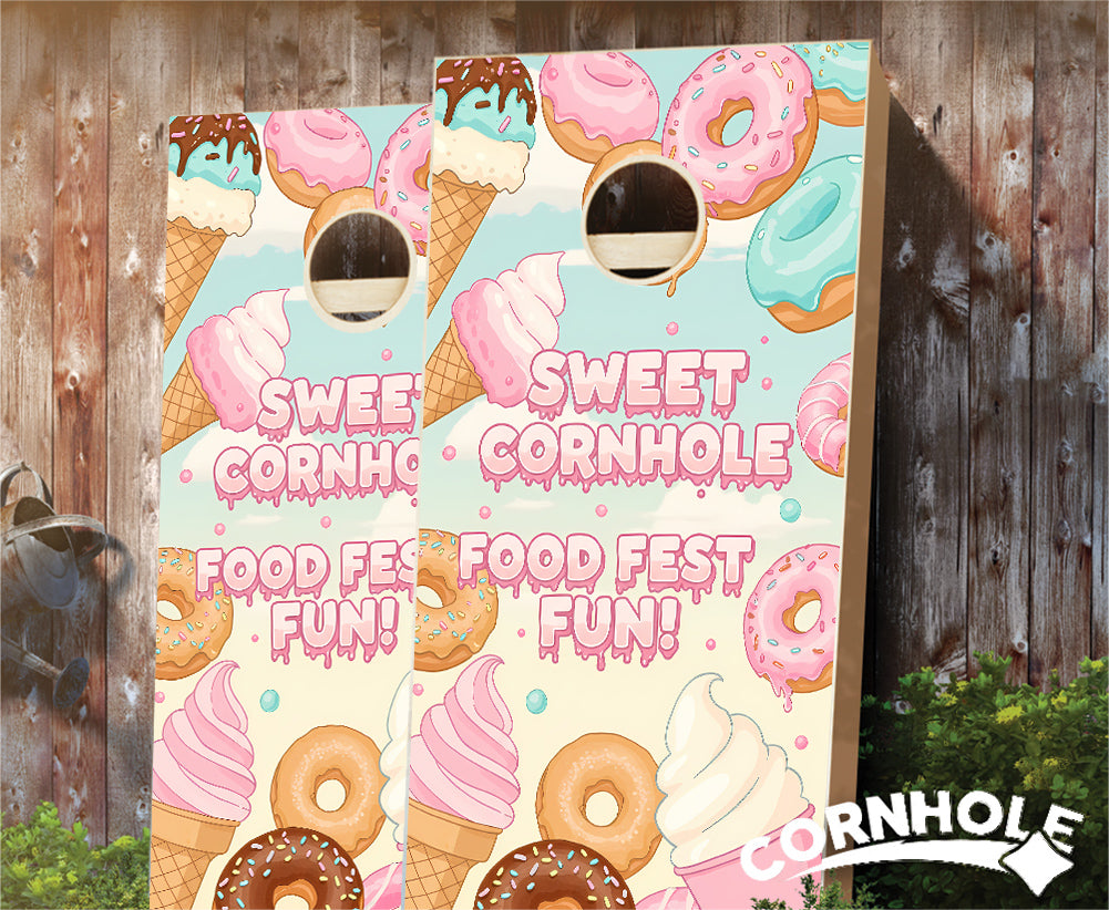 "Sweet Cornhole - FoodFest Fun" Cornhole Boards