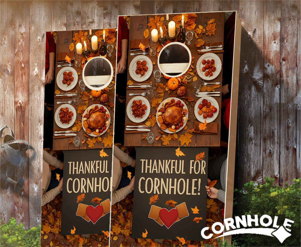 "Thankful for Cornhole - Thanksgiving" Cornhole Boards