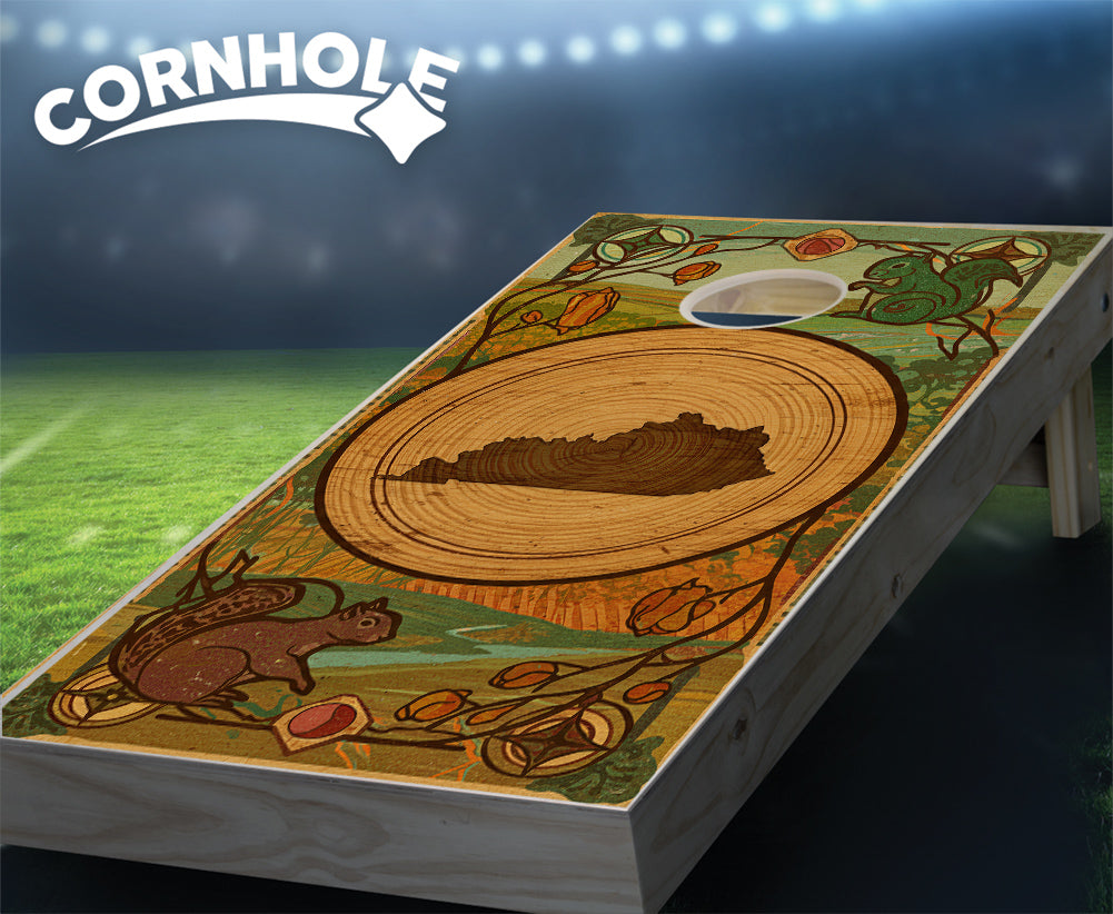 "Kentucky - State Wood Homage " Cornhole Boards