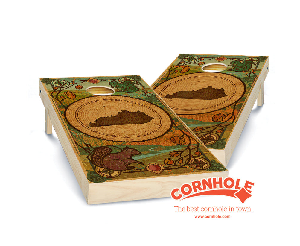 "Kentucky - State Wood Homage " Cornhole Boards