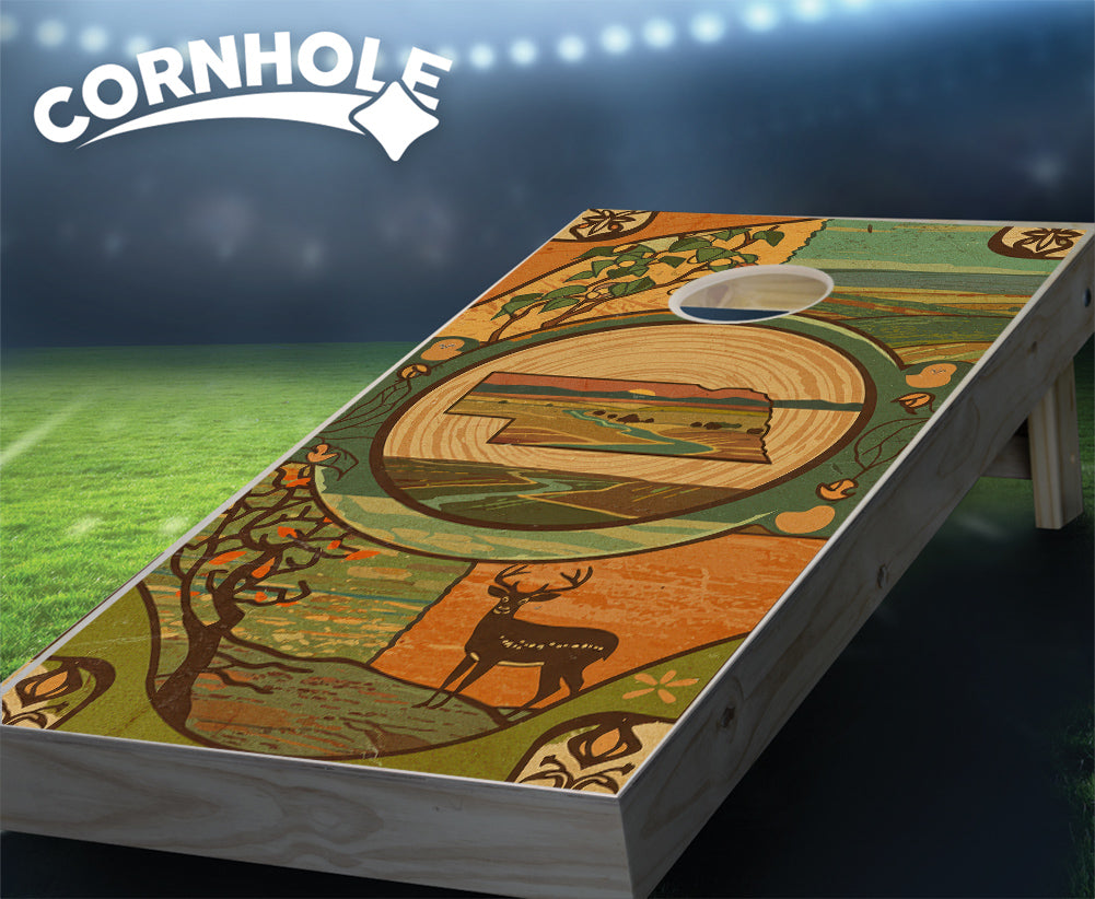 "Nebraska - State Wood Homage " Cornhole Boards