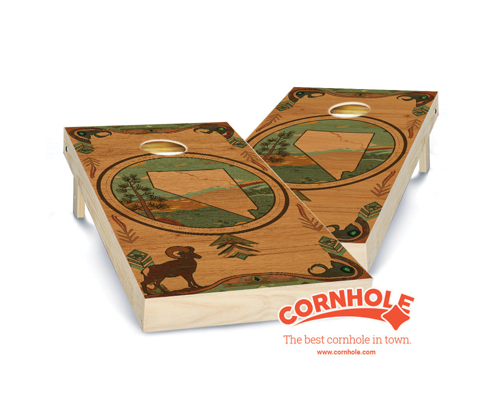 "Nevada - State Wood Homage " Cornhole Boards