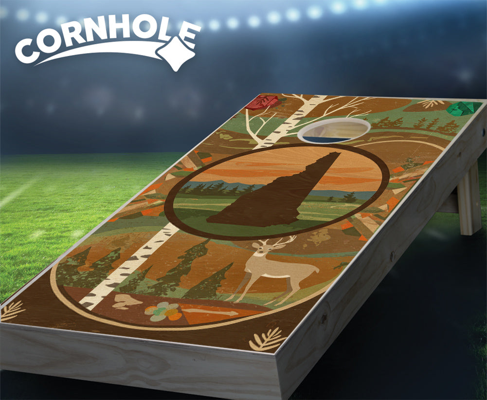 "New Hampshire - State Wood Homage " Cornhole Boards