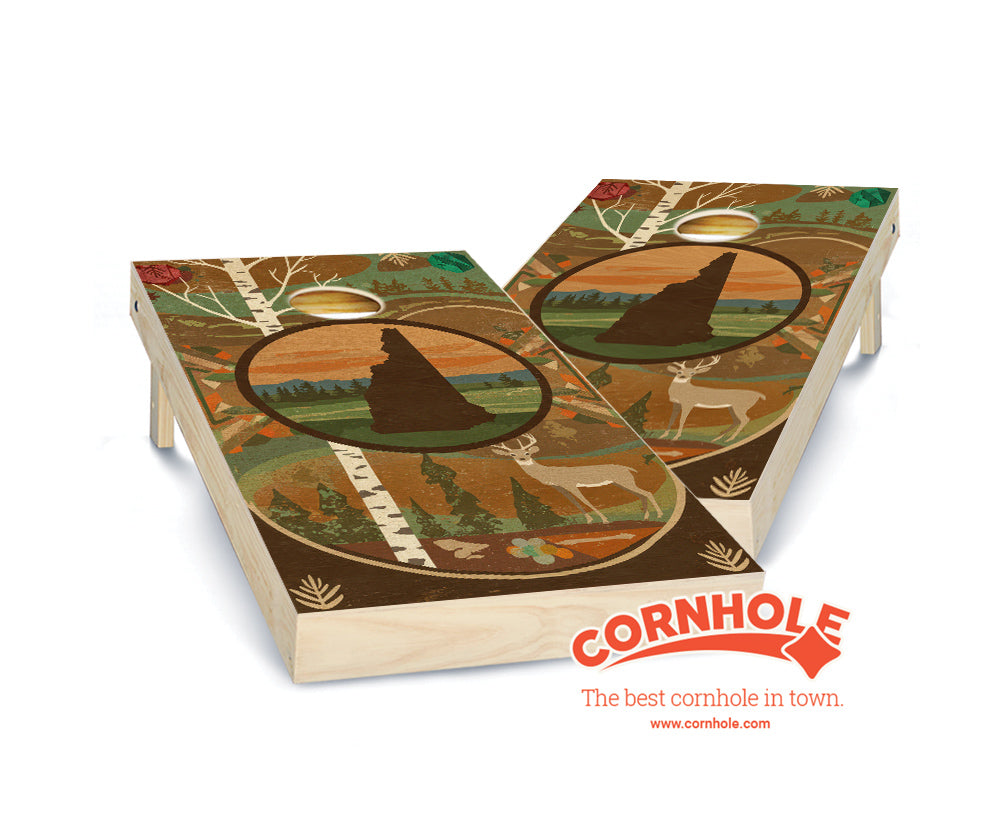 "New Hampshire - State Wood Homage " Cornhole Boards