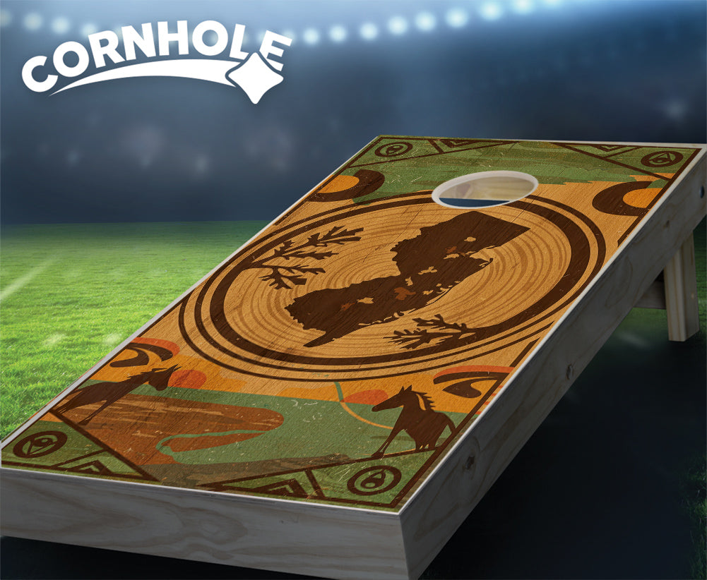 "New Jersey - State Wood Homage " Cornhole Boards