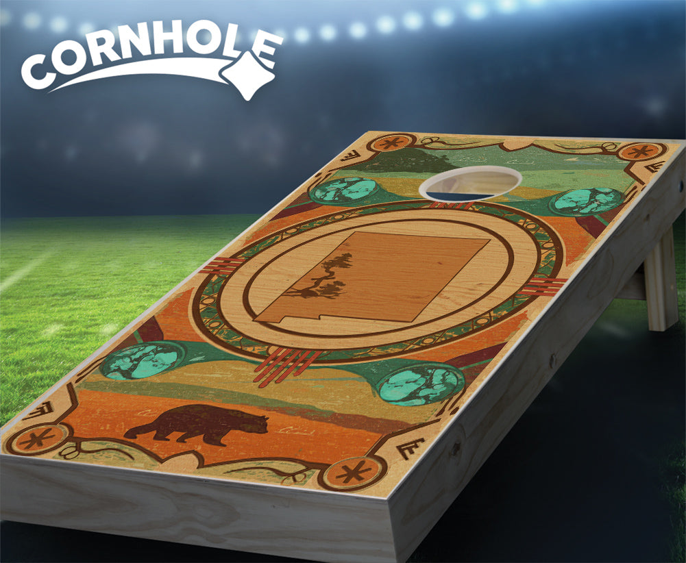 "New Mexico - State Wood Homage " Cornhole Boards