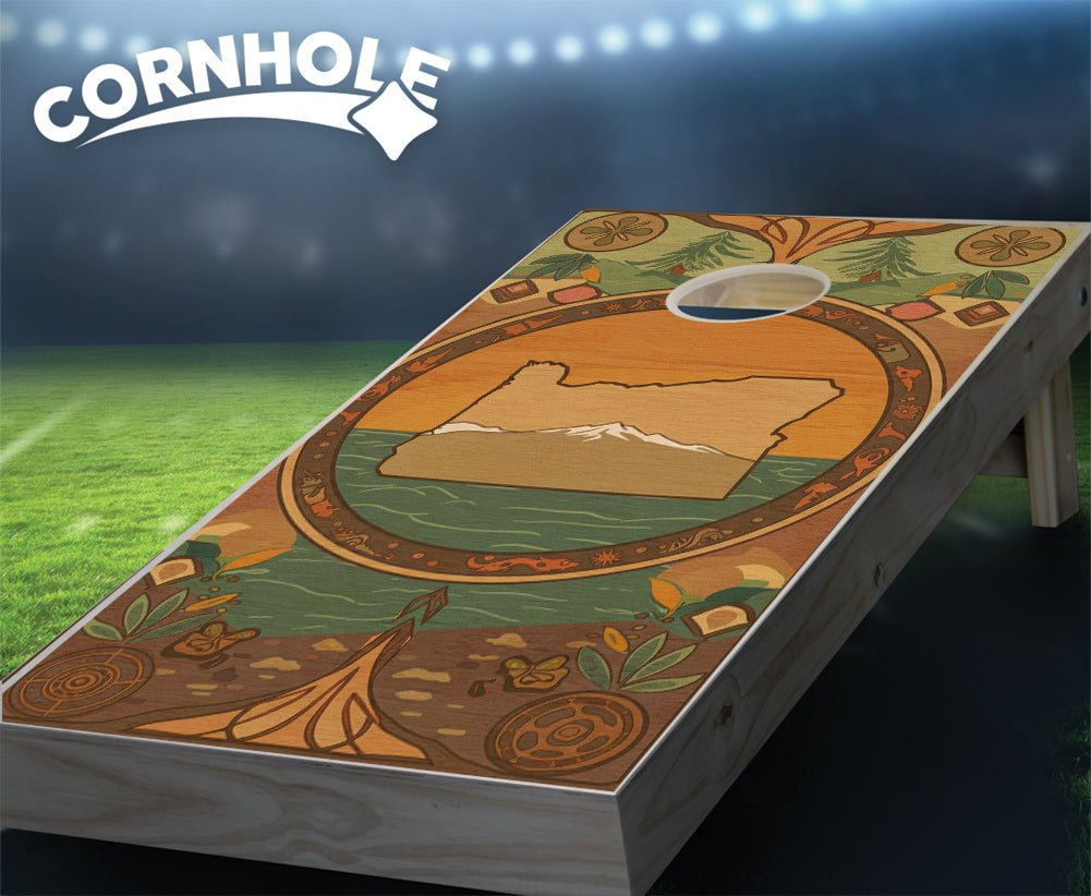 "Oregon - State Wood Homage " Cornhole Boards