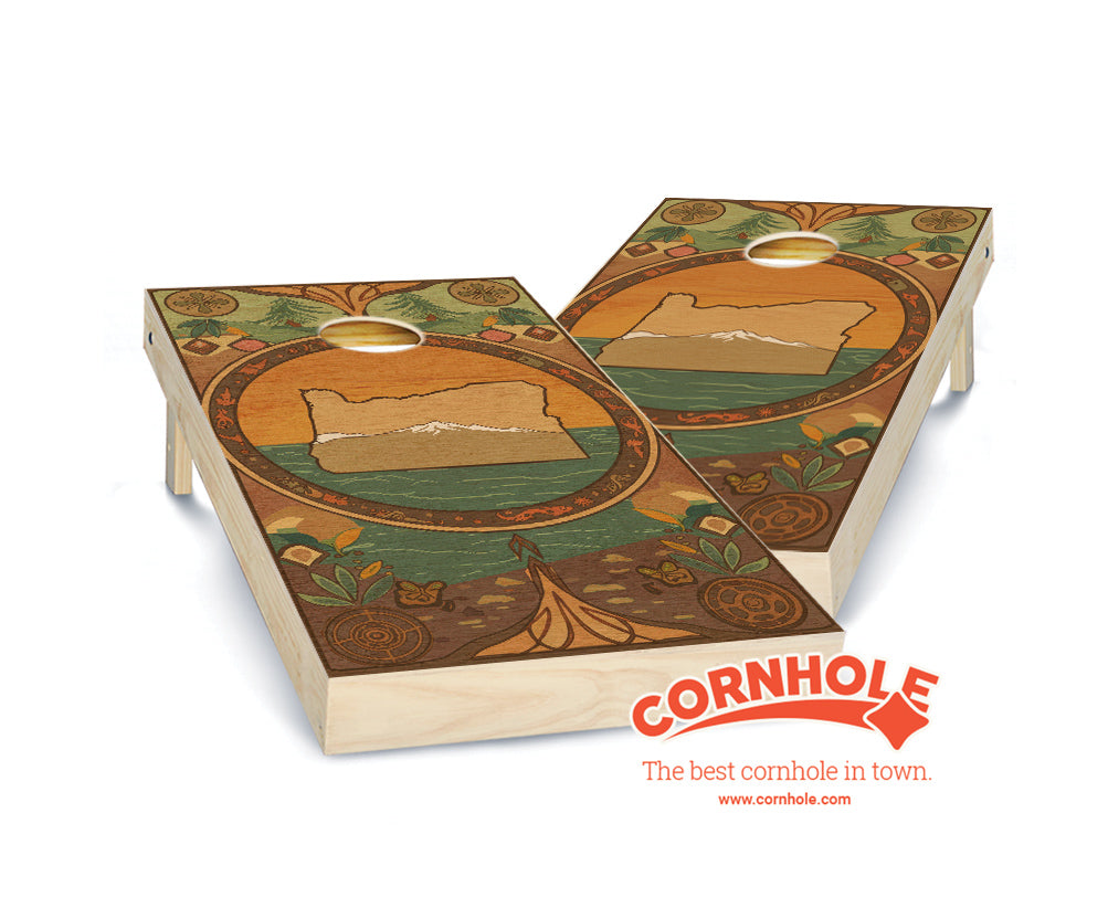 "Oregon - State Wood Homage " Cornhole Boards