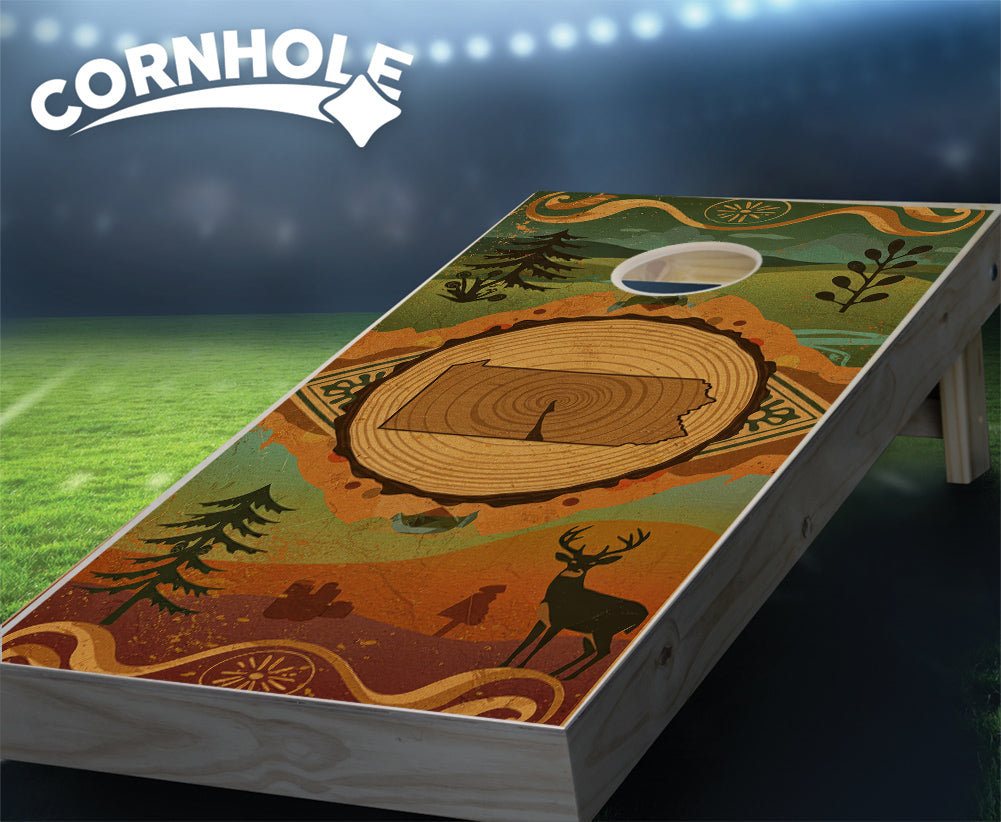 "Pennsylvania - State Wood Homage " Cornhole Boards