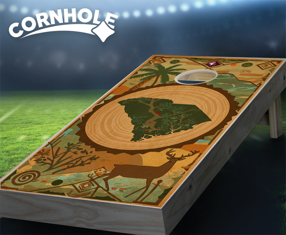 "South Carolina - State Wood Homage " Cornhole Boards