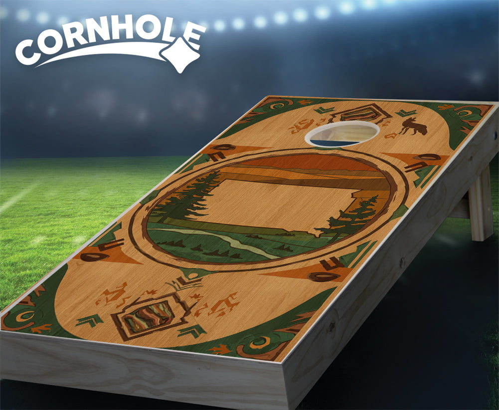 "South Dakota - State Wood Homage " Cornhole Boards
