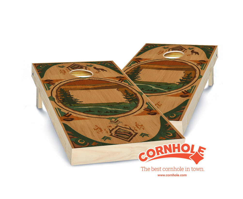"South Dakota - State Wood Homage " Cornhole Boards