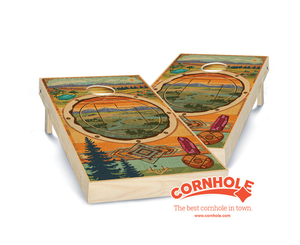 "Utah - State Wood Homage " Cornhole Boards