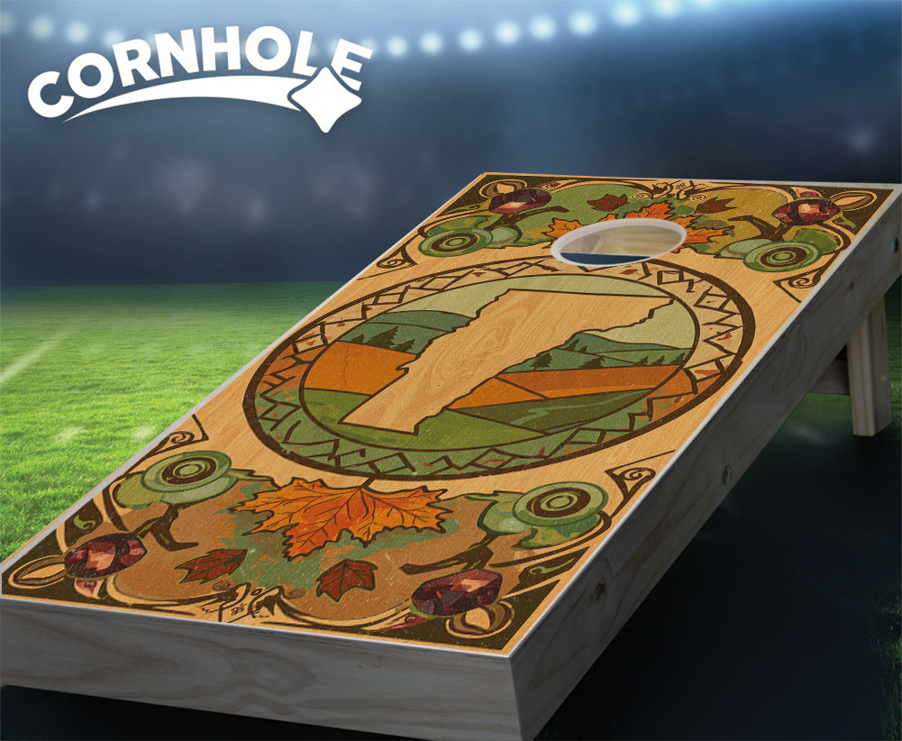 "Vermont - State Wood Homage " Cornhole Boards