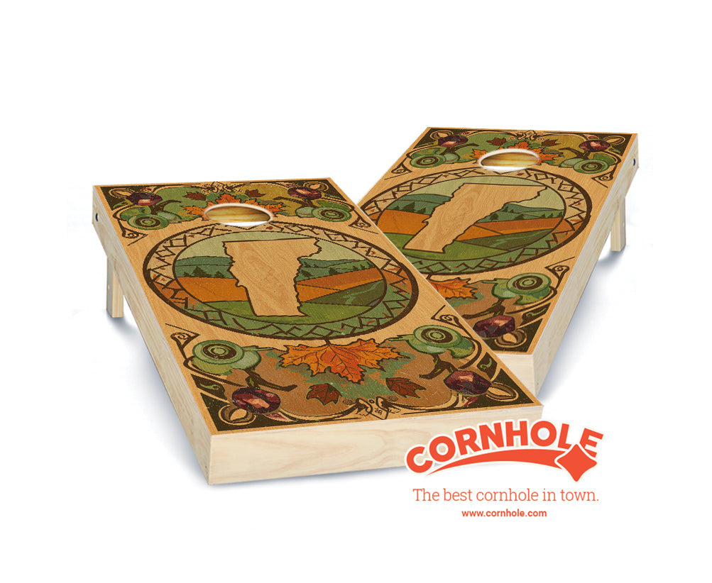 "Vermont - State Wood Homage " Cornhole Boards