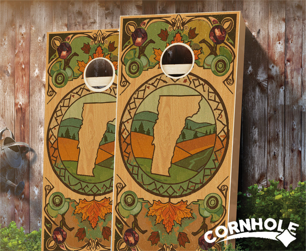 "Vermont - State Wood Homage " Cornhole Boards