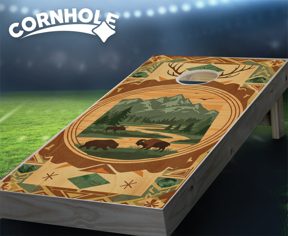 "Wyoming - State Wood Homage " Cornhole Boards