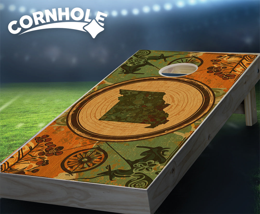 "Missouri - State Wood Homage " Cornhole Boards