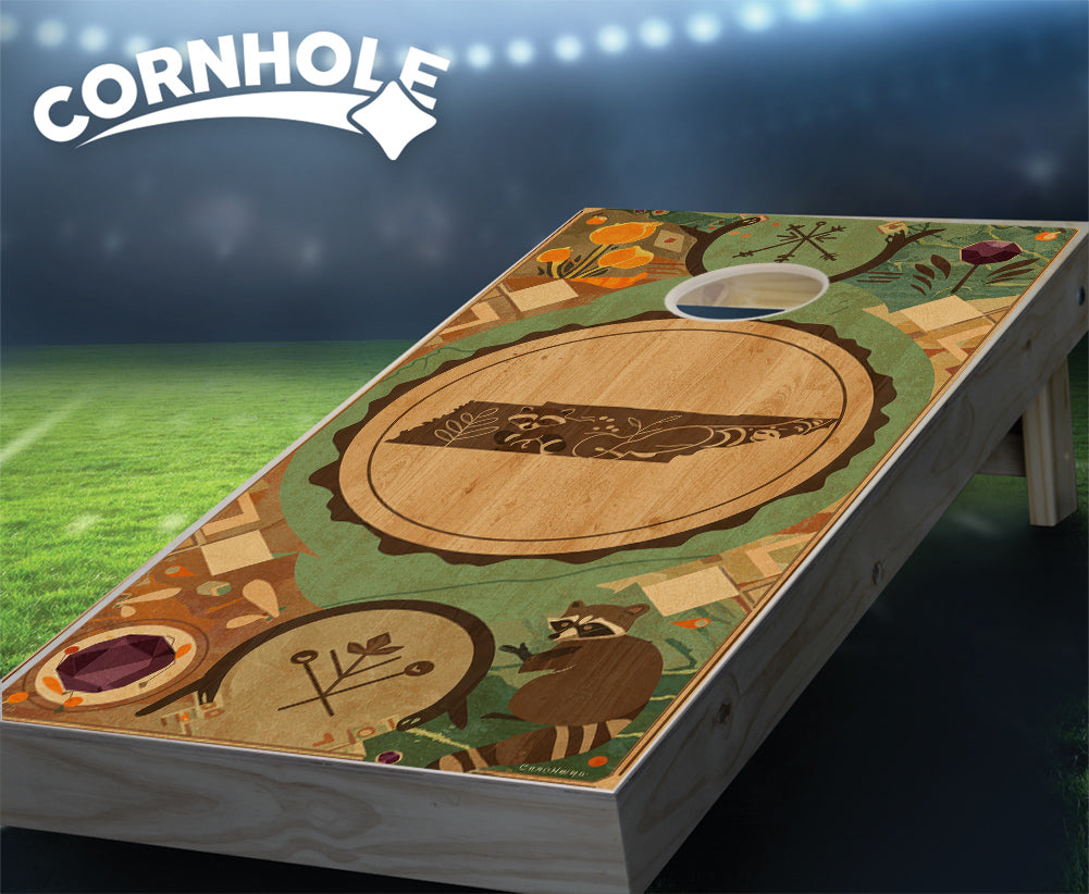 "Tennessee - State Wood Homage " Cornhole Boards