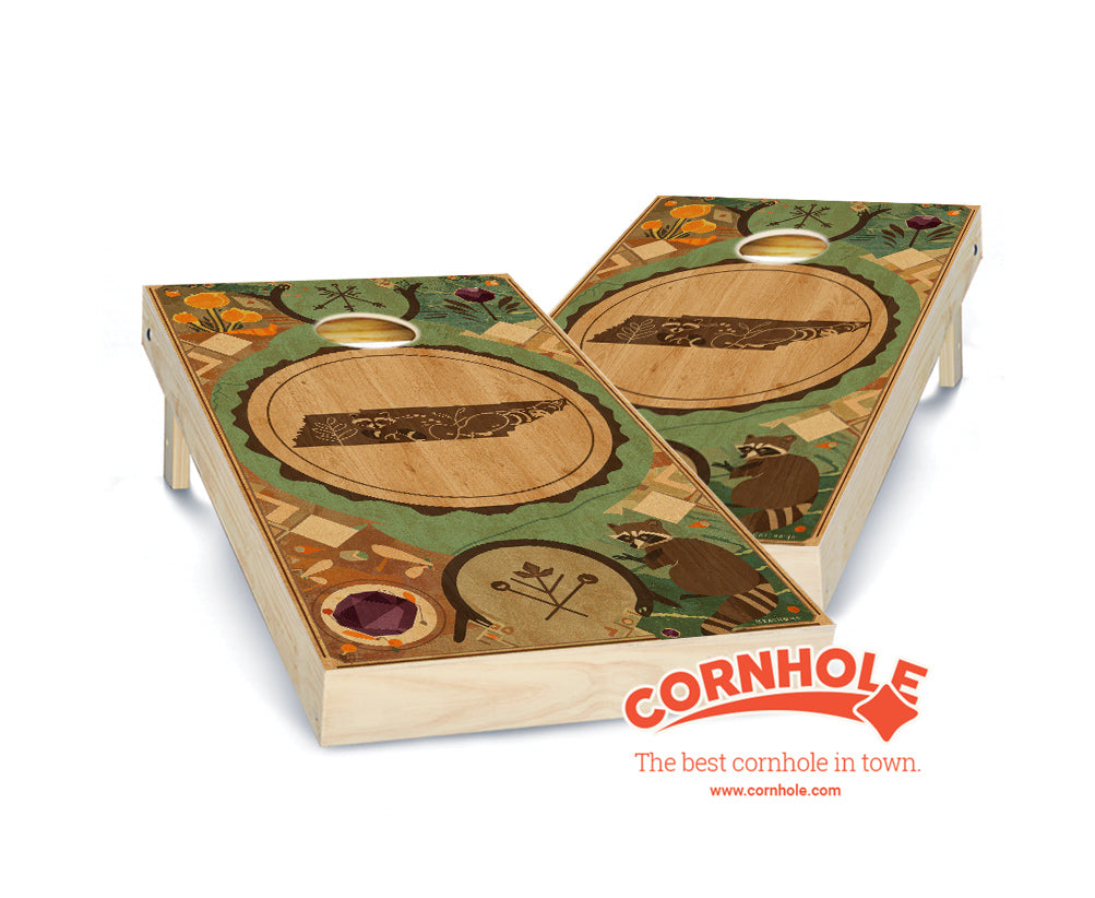"Tennessee - State Wood Homage " Cornhole Boards