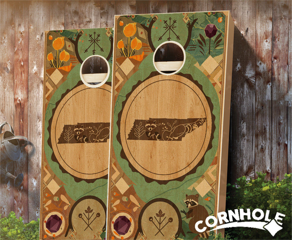 "Tennessee - State Wood Homage " Cornhole Boards