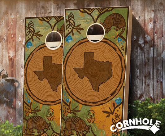 "Texas - State Wood Homage " Cornhole Boards