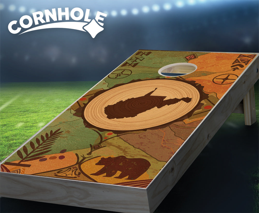 "West Virginia - State Wood Homage " Cornhole Boards
