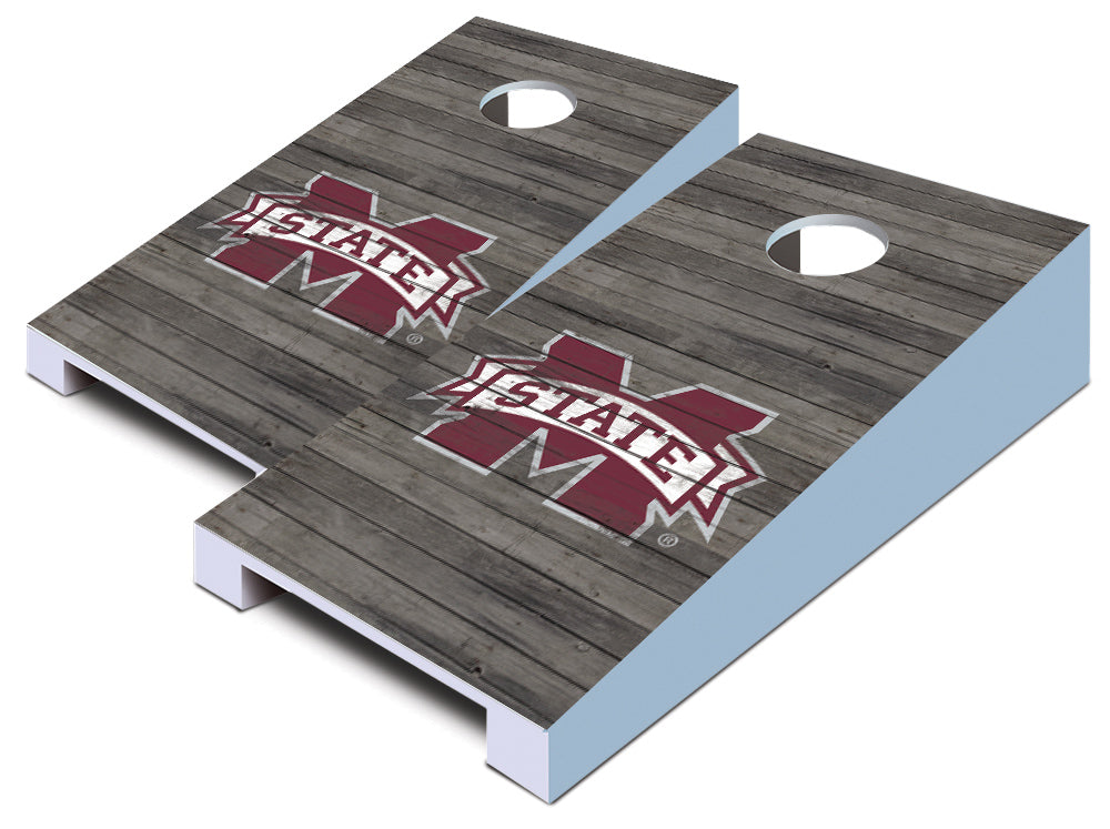 "Mississippi State Distressed" Tabletop Cornhole Boards