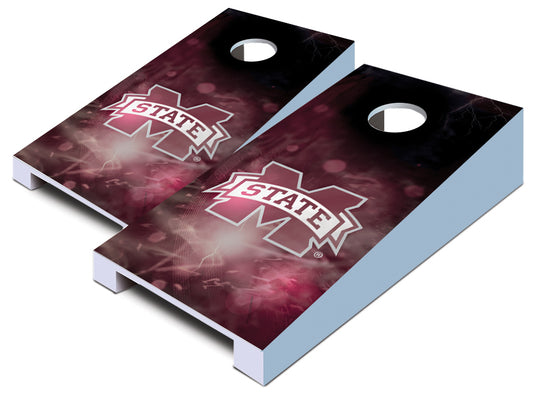 "Mississippi State Smoke" Tabletop Cornhole Boards
