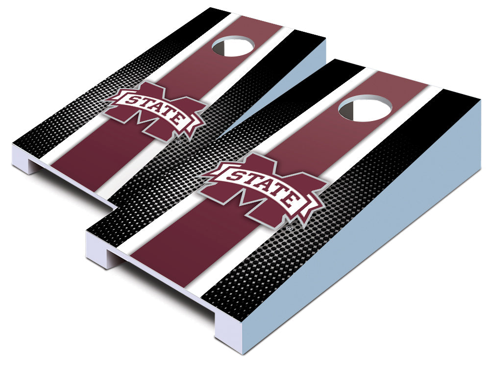 "Mississippi State Striped" Tabletop Cornhole Boards