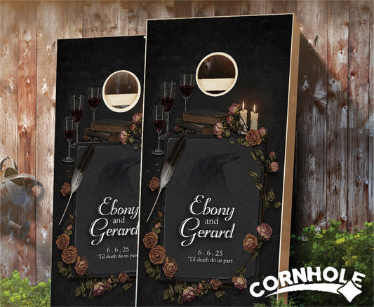 "Dark Academie" Cornhole Boards