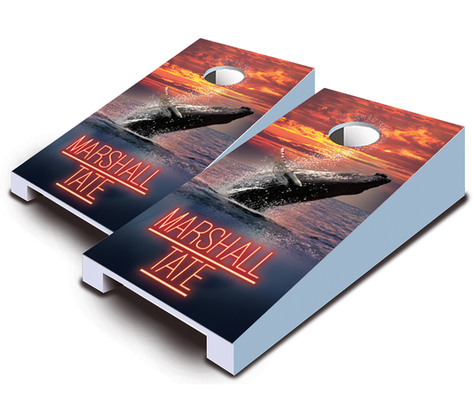 "Breaching Whale" Tabletop Cornhole Boards