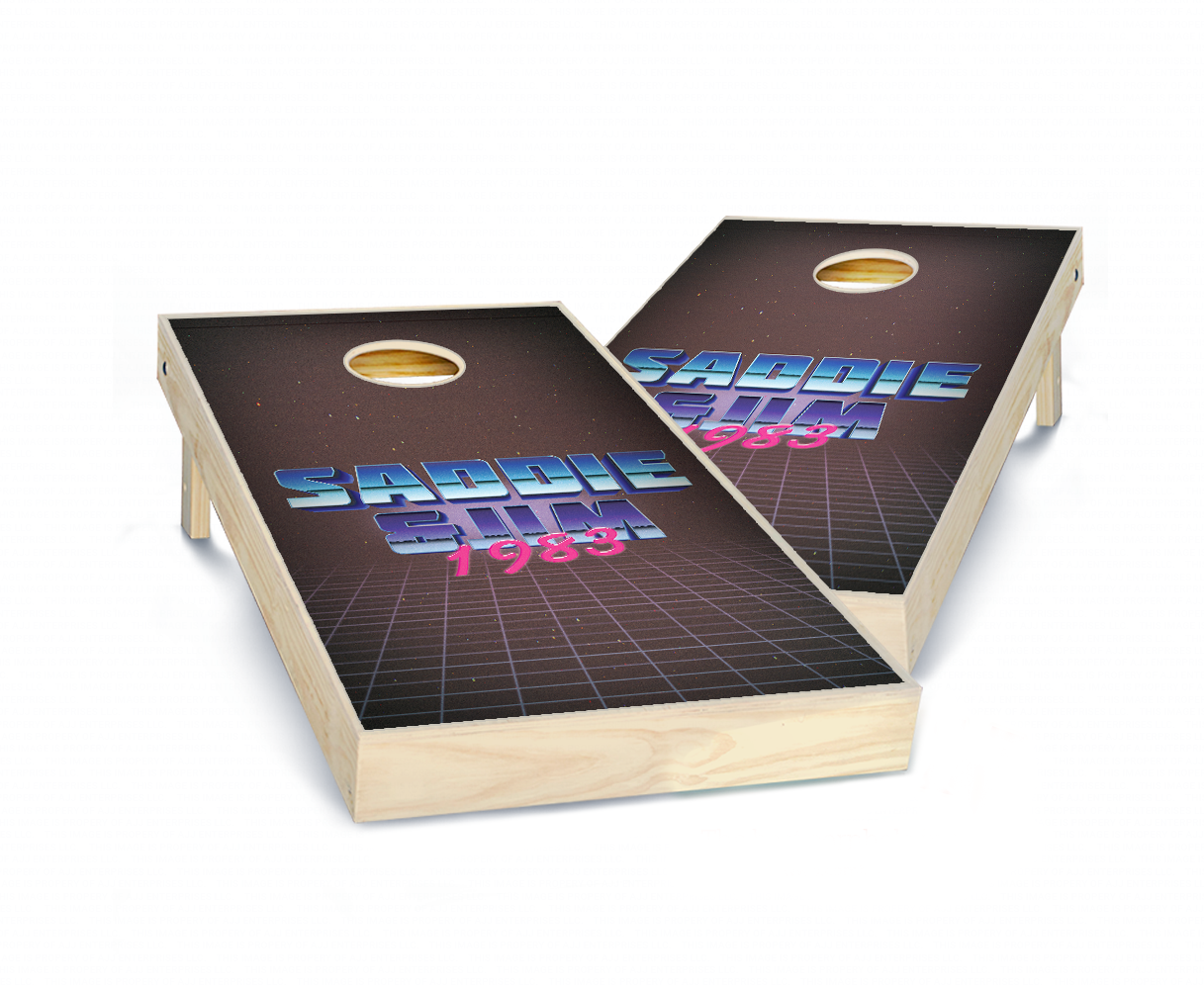 "Electro Retro" Cornhole Boards
