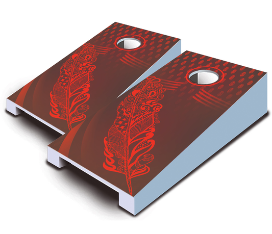 "Native Feather" Tabletop Cornhole Boards