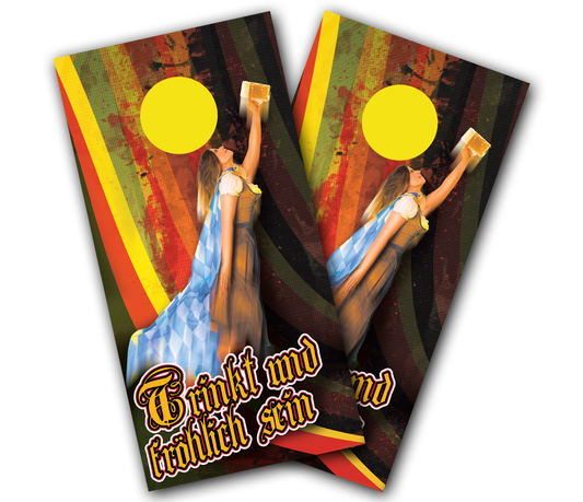 "Sei Fröhlich" Cornhole Wrap