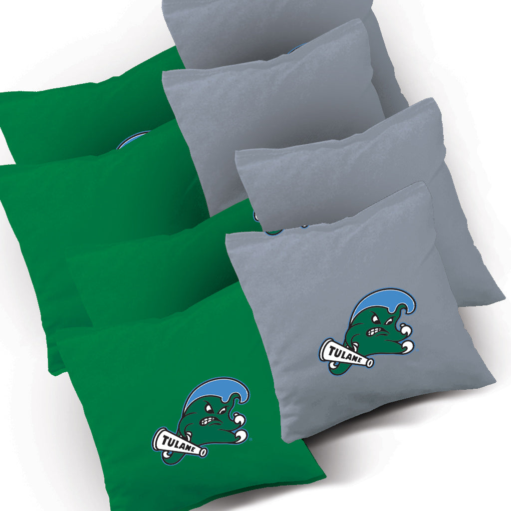 Set of 8 Tulane Cornhole Bags