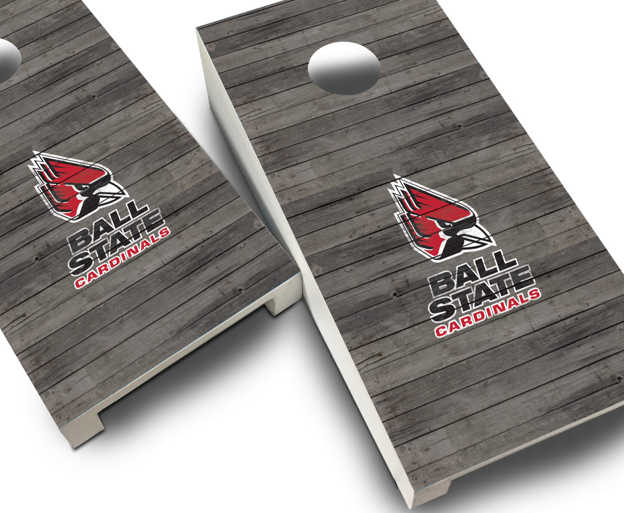 "Ball State Distressed" Tabletop Cornhole Boards