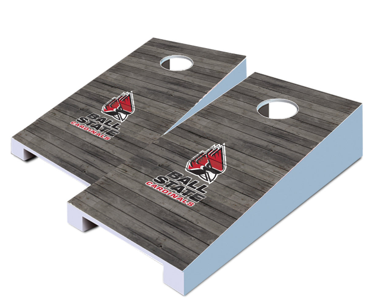 "Ball State Distressed" Tabletop Cornhole Boards