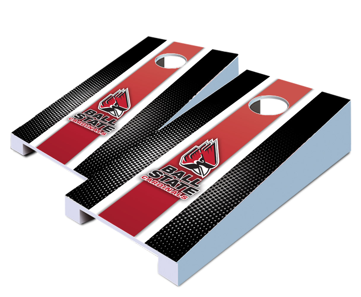 "Ball State Striped" Tabletop Cornhole Boards