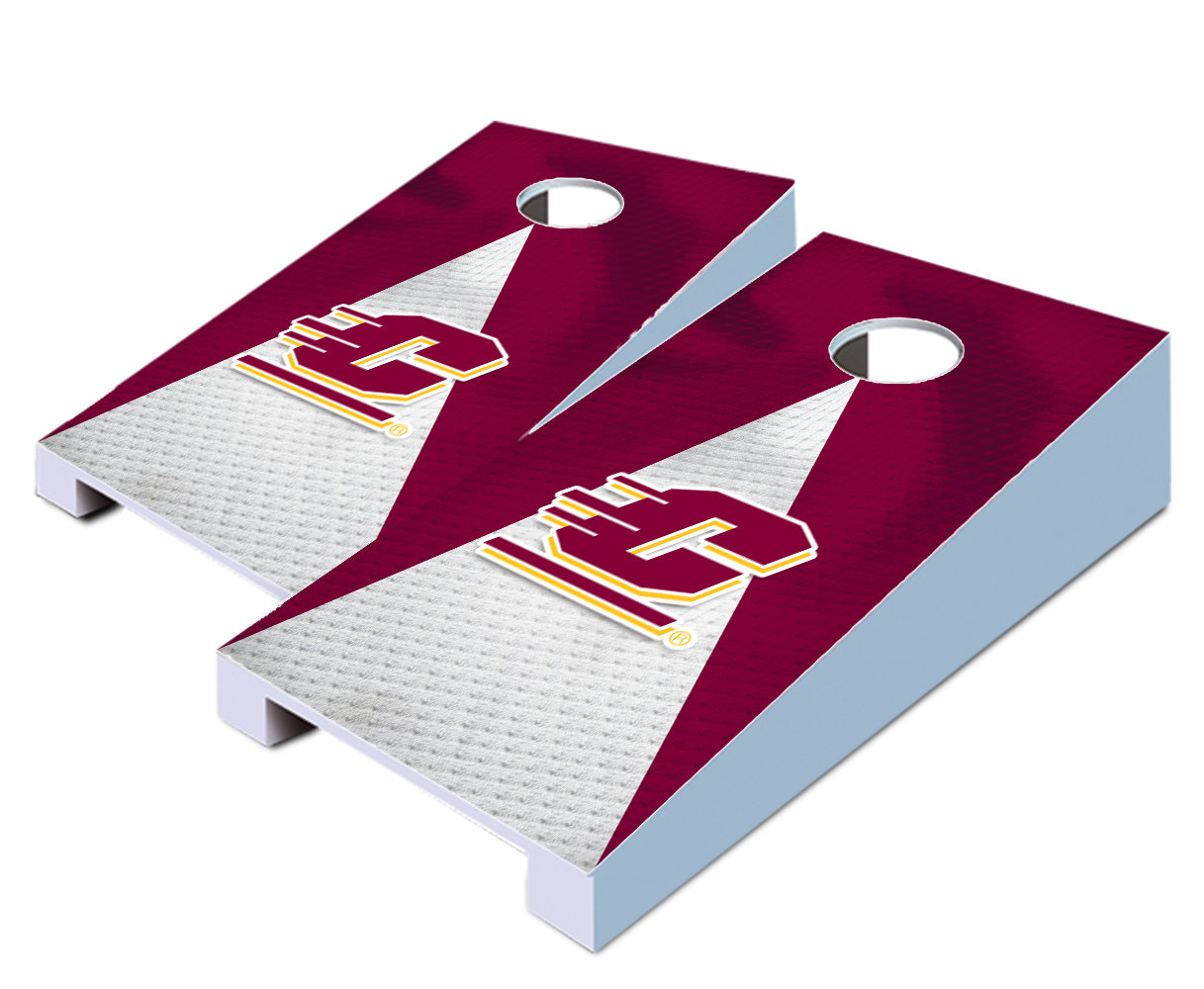 "Central Michigan Jersey" Tabletop Cornhole Boards