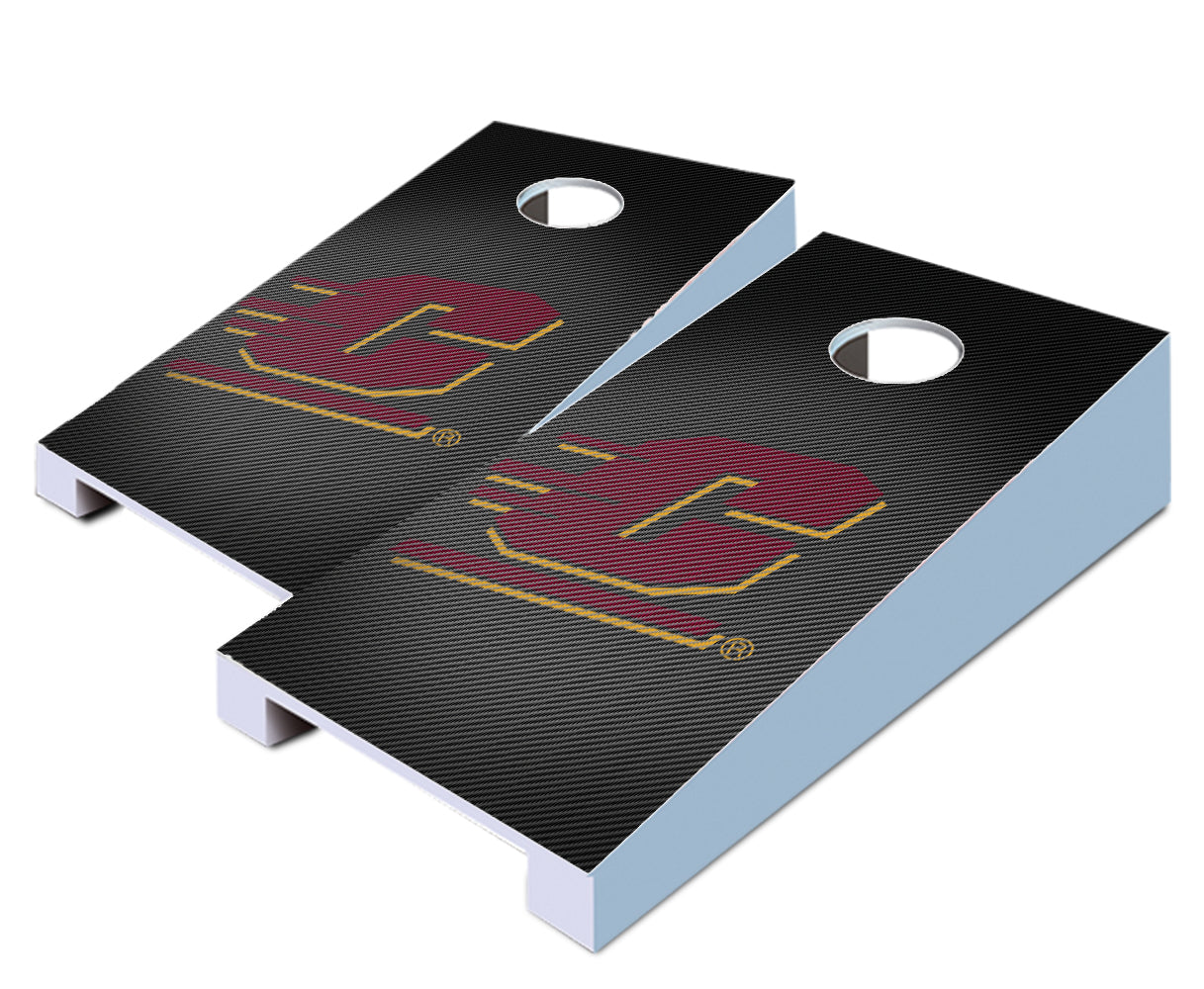 "Central Michigan Slanted" Tabletop Cornhole Boards